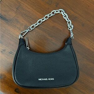 Michael Kors Black Pebbled Leather Shoulder Bag